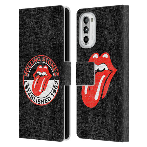 The Rolling Stones Graphics Established 1962 Leather Book Wallet Case Cover For Motorola Moto G52