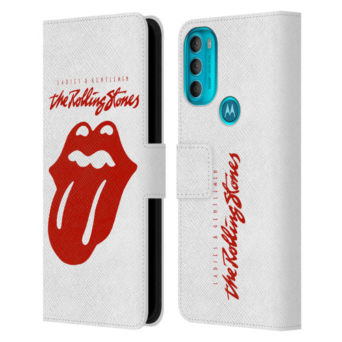 The Rolling Stones Graphics Ladies and Gentlemen Movie Leather Book Wallet Case Cover For Motorola Moto G71 5G