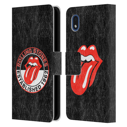 The Rolling Stones Graphics Established 1962 Leather Book Wallet Case Cover For Samsung Galaxy A01 Core (2020)