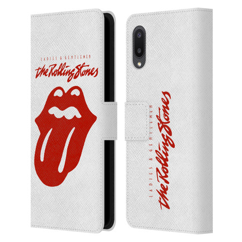 The Rolling Stones Graphics Ladies and Gentlemen Movie Leather Book Wallet Case Cover For Samsung Galaxy A02/M02 (2021)