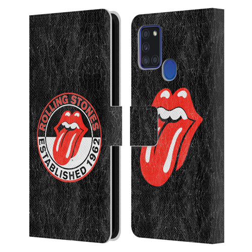 The Rolling Stones Graphics Established 1962 Leather Book Wallet Case Cover For Samsung Galaxy A21s (2020)