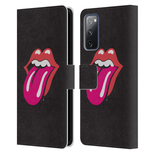 The Rolling Stones Graphics Pink Tongue Leather Book Wallet Case Cover For Samsung Galaxy S20 FE / 5G