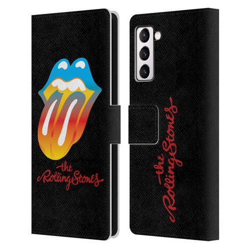 The Rolling Stones Graphics Rainbow Tongue Leather Book Wallet Case Cover For Samsung Galaxy S21+ 5G