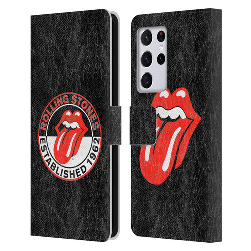 The Rolling Stones Graphics Established 1962 Leather Book Wallet Case Cover For Samsung Galaxy S21 Ultra 5G
