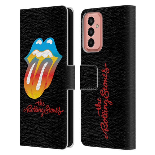 The Rolling Stones Graphics Rainbow Tongue Leather Book Wallet Case Cover For Samsung Galaxy M13 (2022)