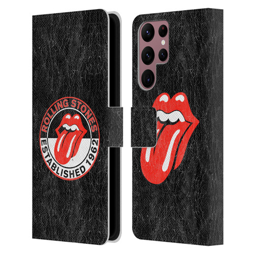 The Rolling Stones Graphics Established 1962 Leather Book Wallet Case Cover For Samsung Galaxy S22 Ultra 5G
