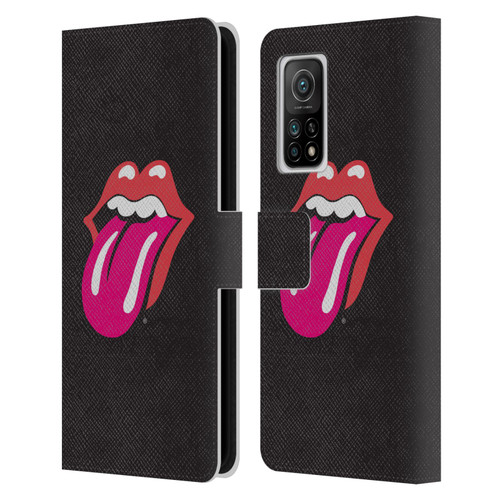 The Rolling Stones Graphics Pink Tongue Leather Book Wallet Case Cover For Xiaomi Mi 10T 5G