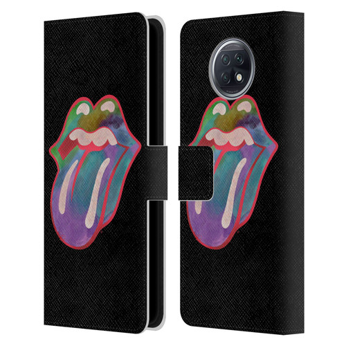 The Rolling Stones Graphics Watercolour Tongue Leather Book Wallet Case Cover For Xiaomi Redmi Note 9T 5G