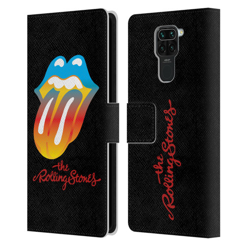 The Rolling Stones Graphics Rainbow Tongue Leather Book Wallet Case Cover For Xiaomi Redmi Note 9 / Redmi 10X 4G