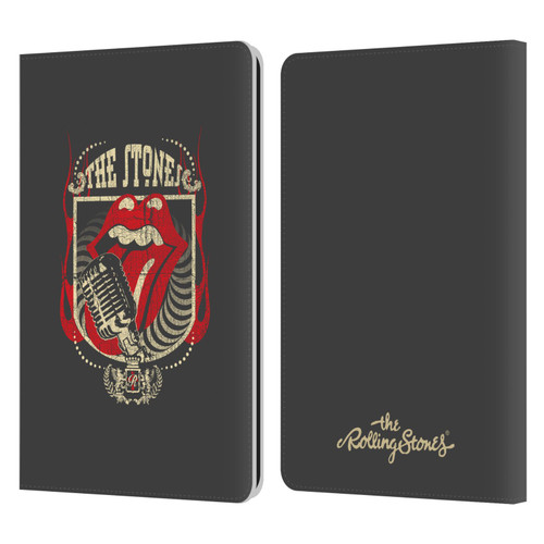 The Rolling Stones Key Art Jumbo Tongue Leather Book Wallet Case Cover For Amazon Kindle Paperwhite 1 / 2 / 3