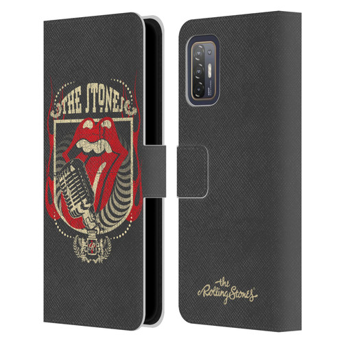 The Rolling Stones Key Art Jumbo Tongue Leather Book Wallet Case Cover For HTC Desire 21 Pro 5G