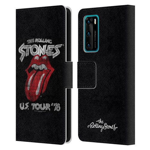 The Rolling Stones Key Art Us Tour 78 Leather Book Wallet Case Cover For Huawei P40 5G