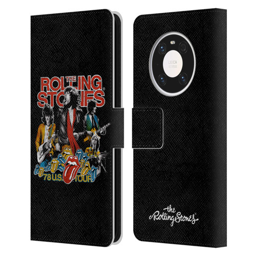 The Rolling Stones Key Art 78 Us Tour Vintage Leather Book Wallet Case Cover For Huawei Mate 40 Pro 5G