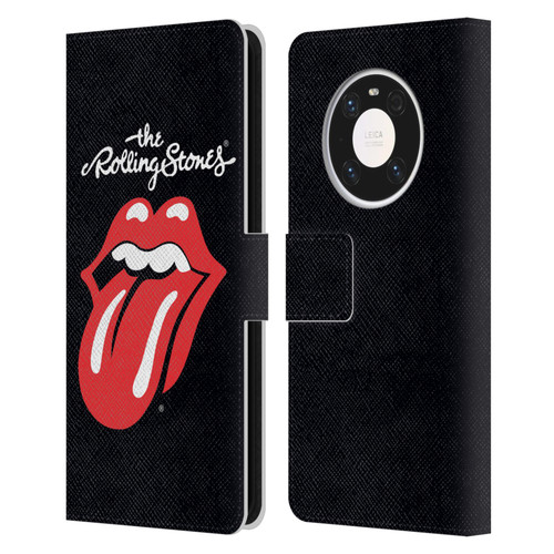 The Rolling Stones Key Art Tongue Classic Leather Book Wallet Case Cover For Huawei Mate 40 Pro 5G