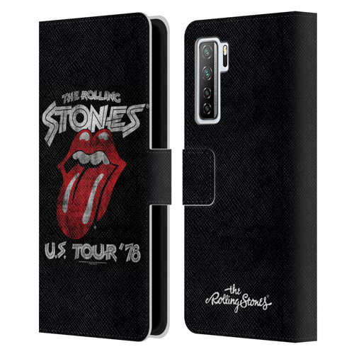 The Rolling Stones Key Art Us Tour 78 Leather Book Wallet Case Cover For Huawei Nova 7 SE/P40 Lite 5G