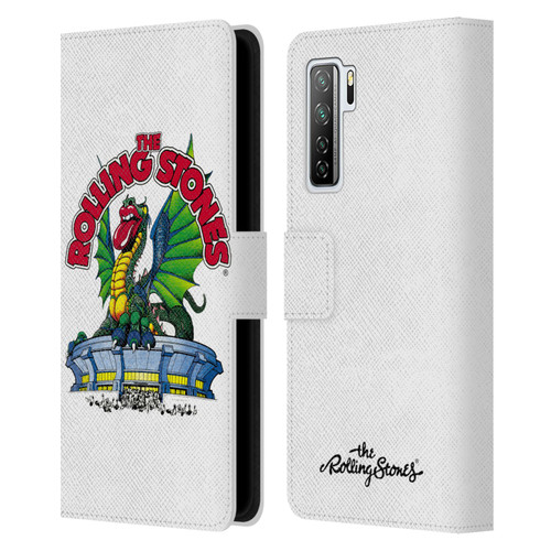 The Rolling Stones Key Art Dragon Leather Book Wallet Case Cover For Huawei Nova 7 SE/P40 Lite 5G