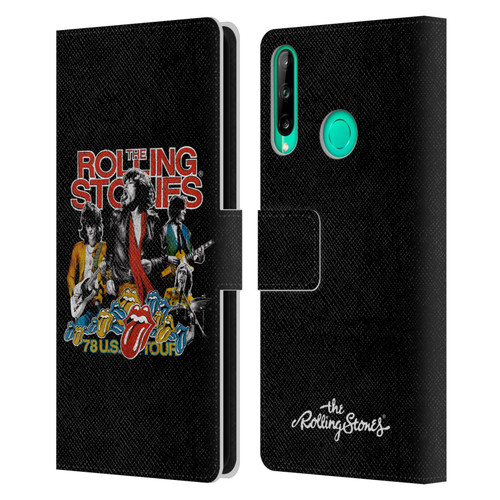 The Rolling Stones Key Art 78 Us Tour Vintage Leather Book Wallet Case Cover For Huawei P40 lite E