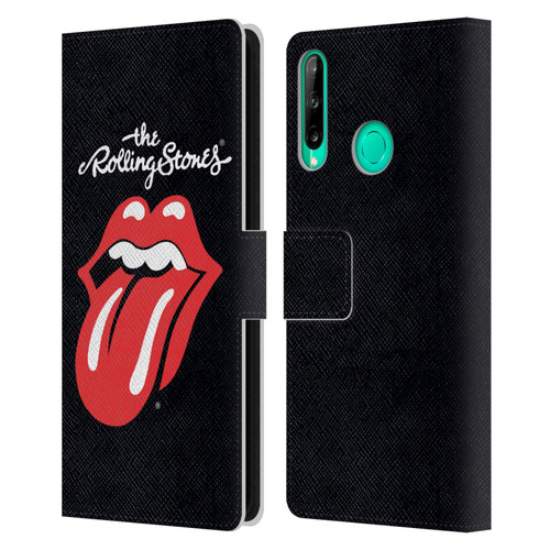 The Rolling Stones Key Art Tongue Classic Leather Book Wallet Case Cover For Huawei P40 lite E