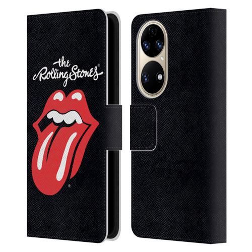 The Rolling Stones Key Art Tongue Classic Leather Book Wallet Case Cover For Huawei P50