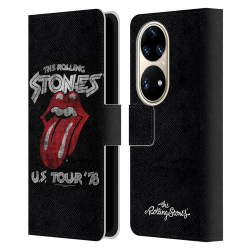 The Rolling Stones Key Art Us Tour 78 Leather Book Wallet Case Cover For Huawei P50 Pro