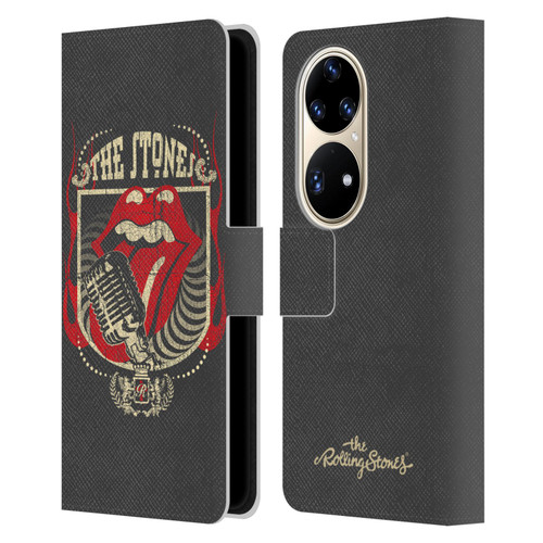 The Rolling Stones Key Art Jumbo Tongue Leather Book Wallet Case Cover For Huawei P50 Pro