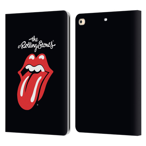 The Rolling Stones Key Art Tongue Classic Leather Book Wallet Case Cover For Apple iPad 9.7 2017 / iPad 9.7 2018