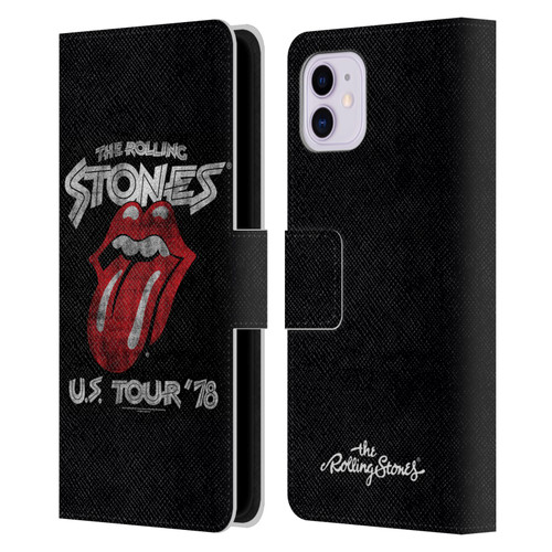 The Rolling Stones Key Art Us Tour 78 Leather Book Wallet Case Cover For Apple iPhone 11