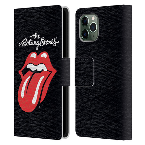 The Rolling Stones Key Art Tongue Classic Leather Book Wallet Case Cover For Apple iPhone 11 Pro