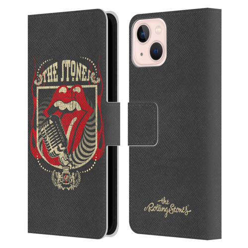 The Rolling Stones Key Art Jumbo Tongue Leather Book Wallet Case Cover For Apple iPhone 13