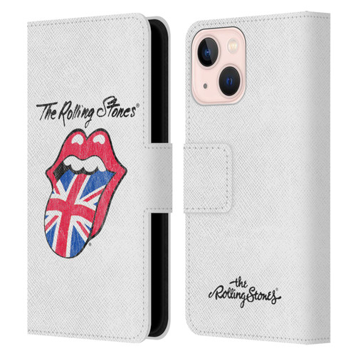 The Rolling Stones Key Art Uk Tongue Leather Book Wallet Case Cover For Apple iPhone 13 Mini