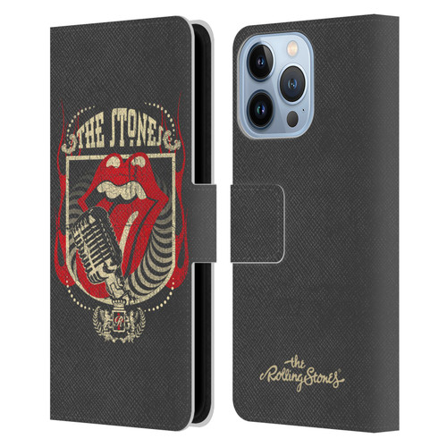 The Rolling Stones Key Art Jumbo Tongue Leather Book Wallet Case Cover For Apple iPhone 13 Pro