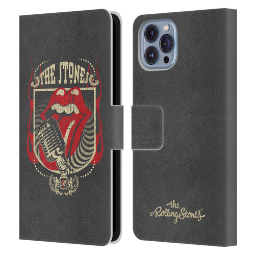 The Rolling Stones Key Art Jumbo Tongue Leather Book Wallet Case Cover For Apple iPhone 14
