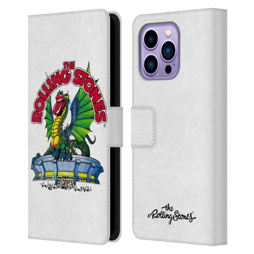 The Rolling Stones Key Art Dragon Leather Book Wallet Case Cover For Apple iPhone 14 Pro Max