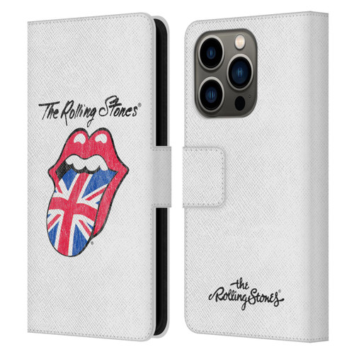 The Rolling Stones Key Art Uk Tongue Leather Book Wallet Case Cover For Apple iPhone 14 Pro