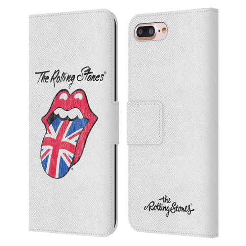 The Rolling Stones Key Art Uk Tongue Leather Book Wallet Case Cover For Apple iPhone 7 Plus / iPhone 8 Plus