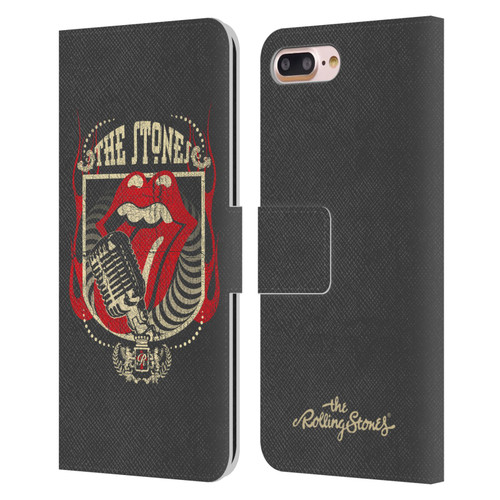 The Rolling Stones Key Art Jumbo Tongue Leather Book Wallet Case Cover For Apple iPhone 7 Plus / iPhone 8 Plus