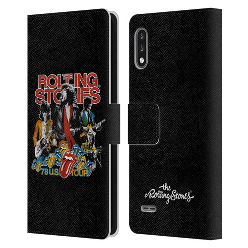 The Rolling Stones Key Art 78 Us Tour Vintage Leather Book Wallet Case Cover For LG K22