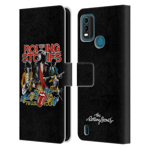 The Rolling Stones Key Art 78 Us Tour Vintage Leather Book Wallet Case Cover For Nokia G11 Plus