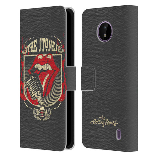 The Rolling Stones Key Art Jumbo Tongue Leather Book Wallet Case Cover For Nokia C10 / C20