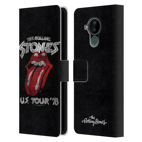 The Rolling Stones Key Art Us Tour 78 Leather Book Wallet Case Cover For Nokia C30