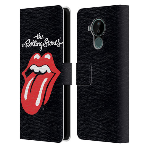 The Rolling Stones Key Art Tongue Classic Leather Book Wallet Case Cover For Nokia C30