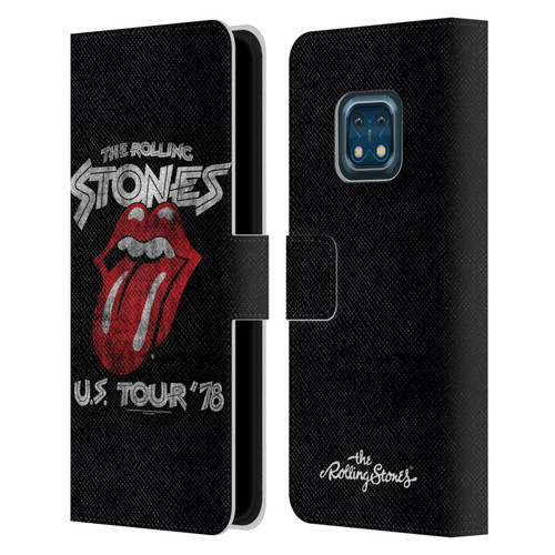 The Rolling Stones Key Art Us Tour 78 Leather Book Wallet Case Cover For Nokia XR20