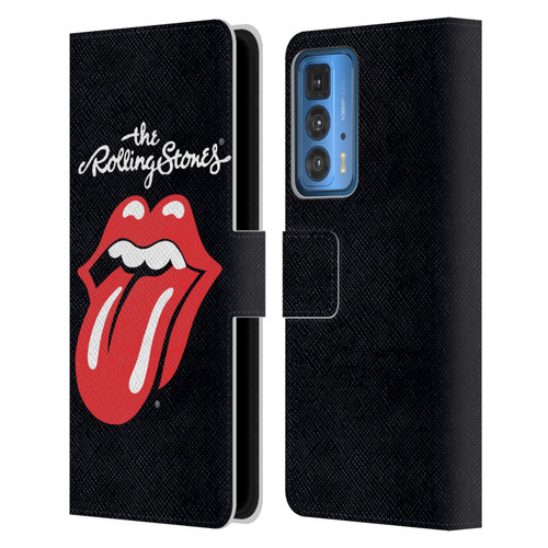 The Rolling Stones Key Art Tongue Classic Leather Book Wallet Case Cover For Motorola Edge 20 Pro