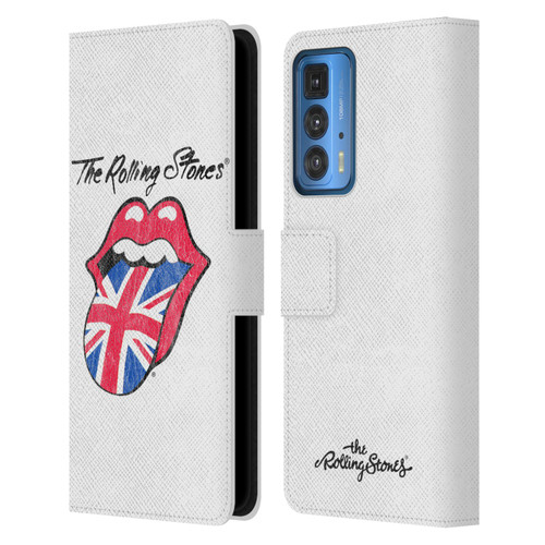 The Rolling Stones Key Art Uk Tongue Leather Book Wallet Case Cover For Motorola Edge 20 Pro