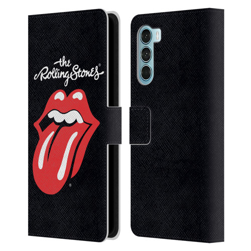 The Rolling Stones Key Art Tongue Classic Leather Book Wallet Case Cover For Motorola Edge S30 / Moto G200 5G