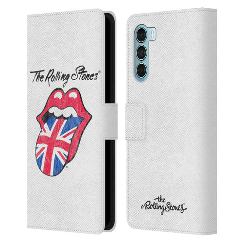 The Rolling Stones Key Art Uk Tongue Leather Book Wallet Case Cover For Motorola Edge S30 / Moto G200 5G