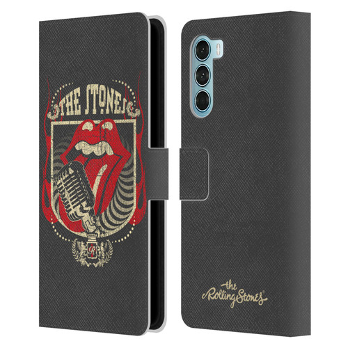 The Rolling Stones Key Art Jumbo Tongue Leather Book Wallet Case Cover For Motorola Edge S30 / Moto G200 5G