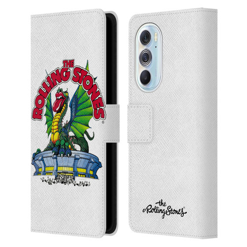 The Rolling Stones Key Art Dragon Leather Book Wallet Case Cover For Motorola Edge X30