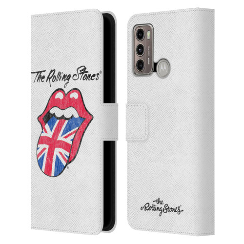 The Rolling Stones Key Art Uk Tongue Leather Book Wallet Case Cover For Motorola Moto G60 / Moto G40 Fusion