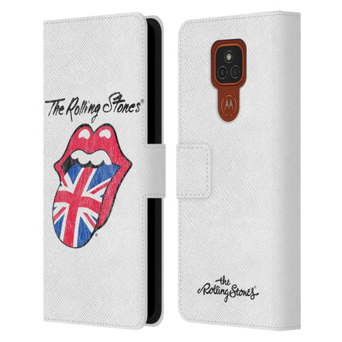 The Rolling Stones Key Art Uk Tongue Leather Book Wallet Case Cover For Motorola Moto E7 Plus